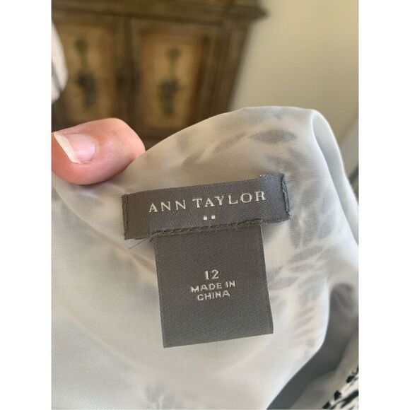 Ann Taylor Blouse V-Neck Lined Sleeveless Tank Top Lined Linen - Picture 3 of 8